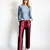 Silk Relaxed Pleat Trouser