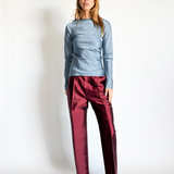 Silk Relaxed Pleat Trouser