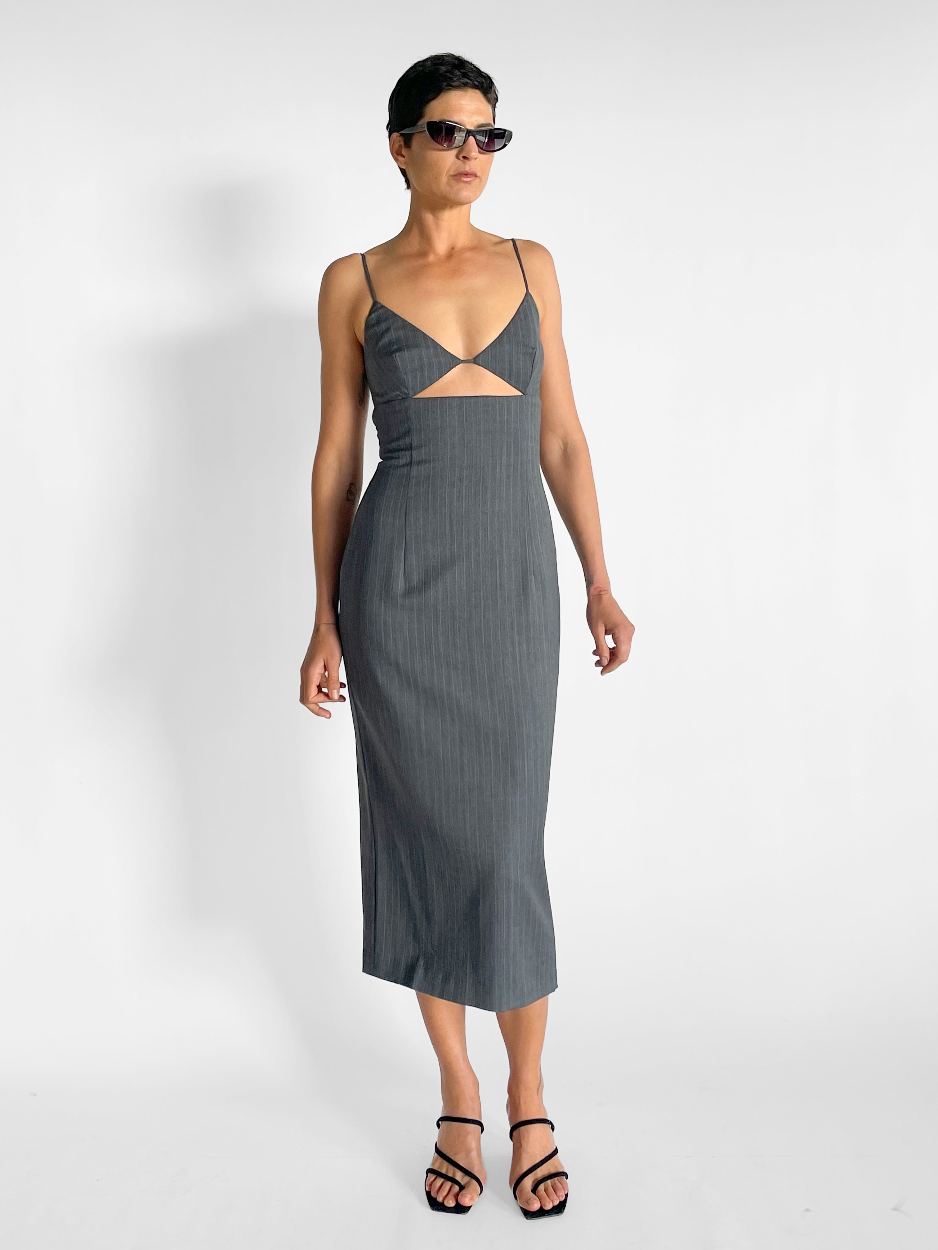St. Agni Pinstripe Bra Dress — image 4 of 8