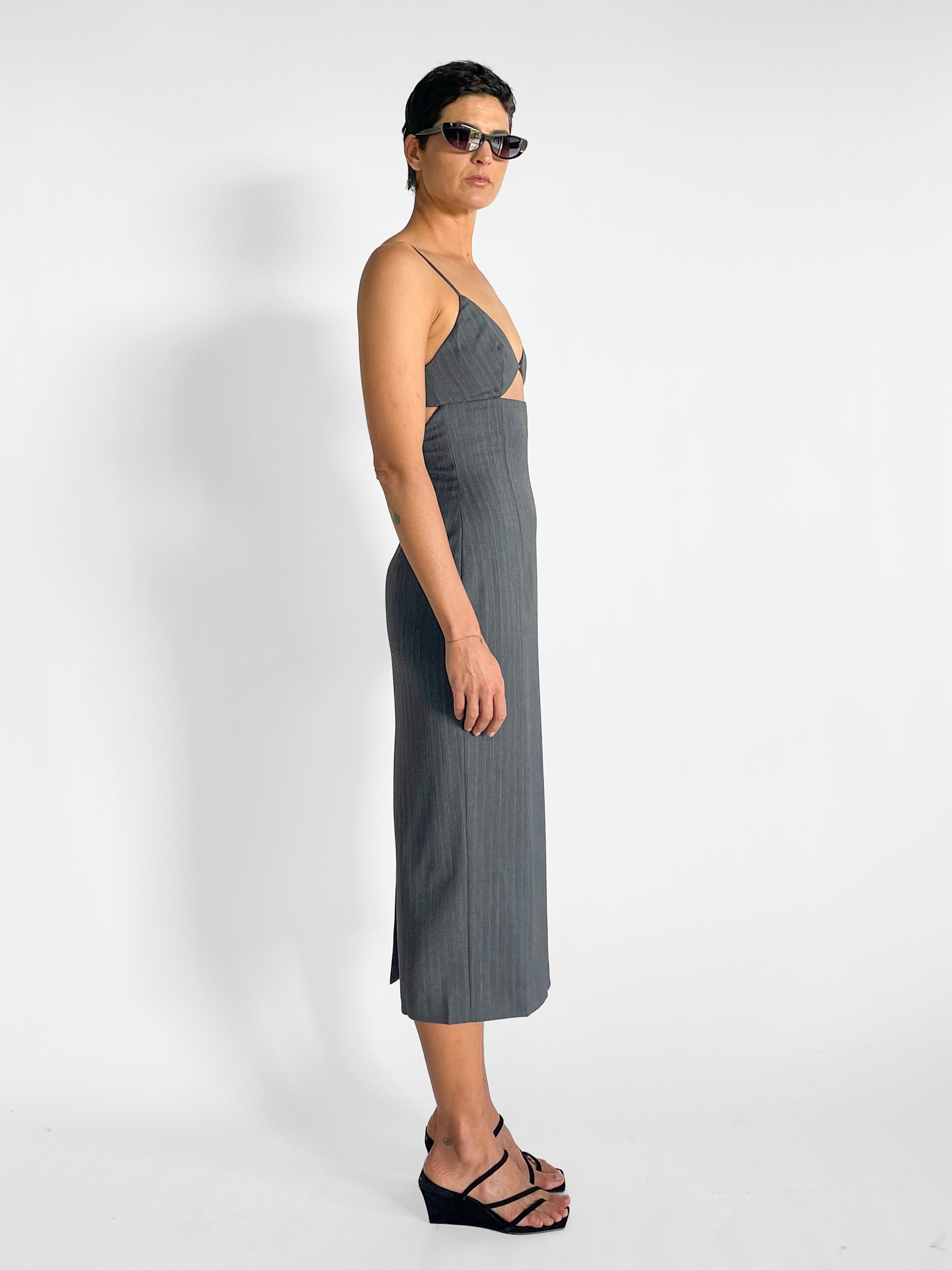 St. Agni Pinstripe Bra Dress — image 6 of 8