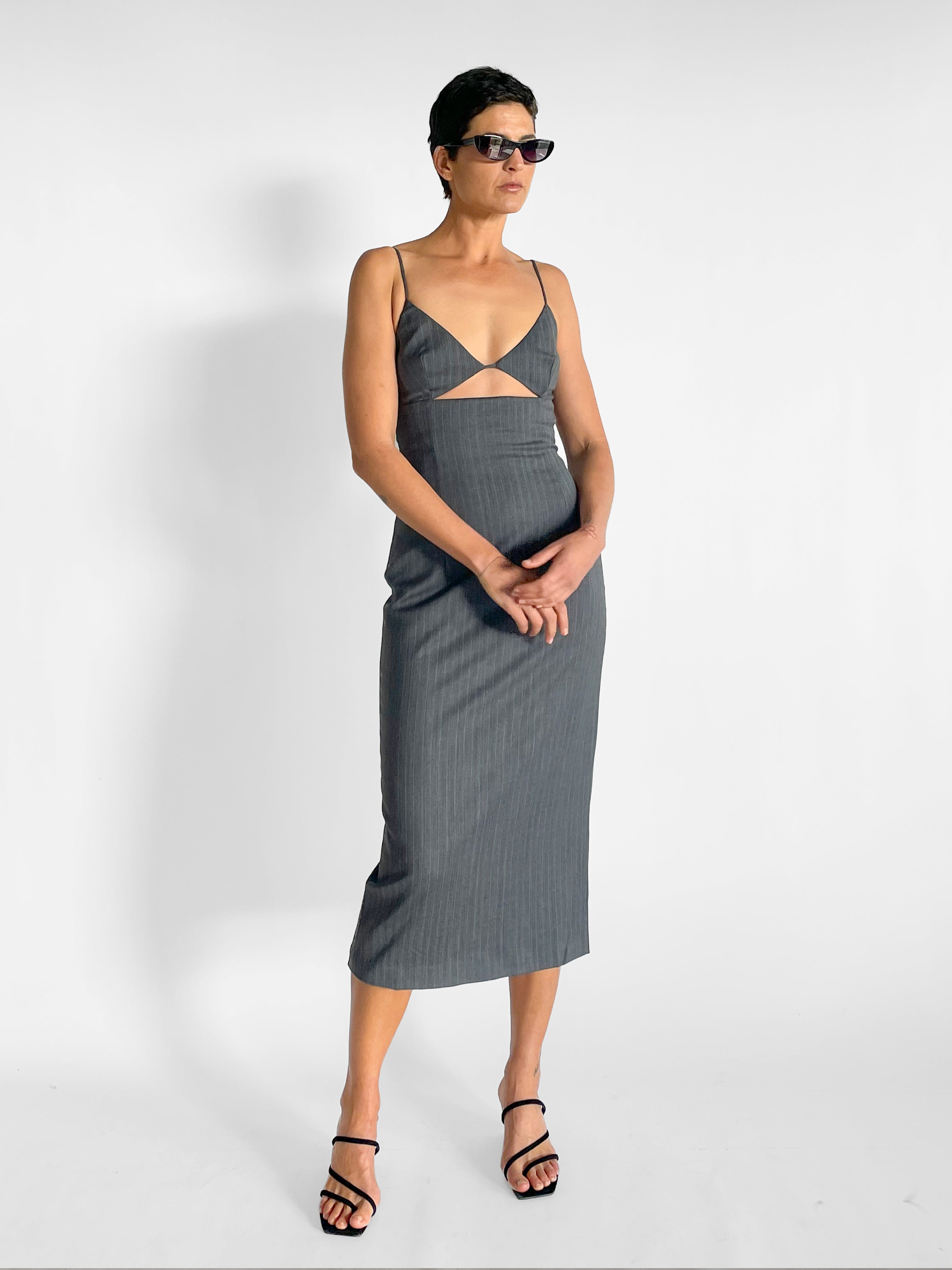 St. Agni Pinstripe Bra Dress — image 7 of 8