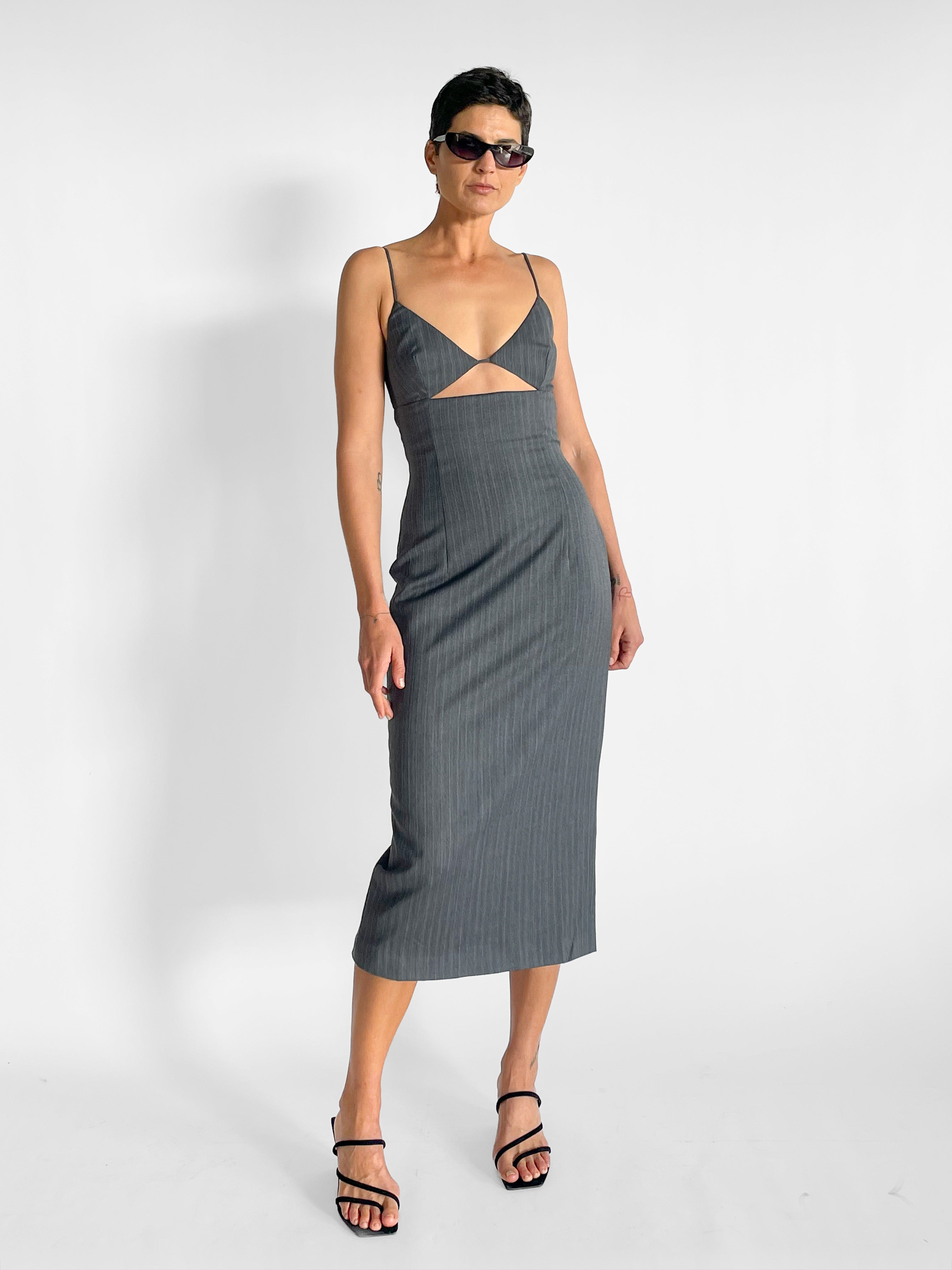 St. Agni Pinstripe Bra Dress — image 8 of 8