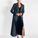 St. Agni Pinstripe Maxi Coat — image 2 of 5