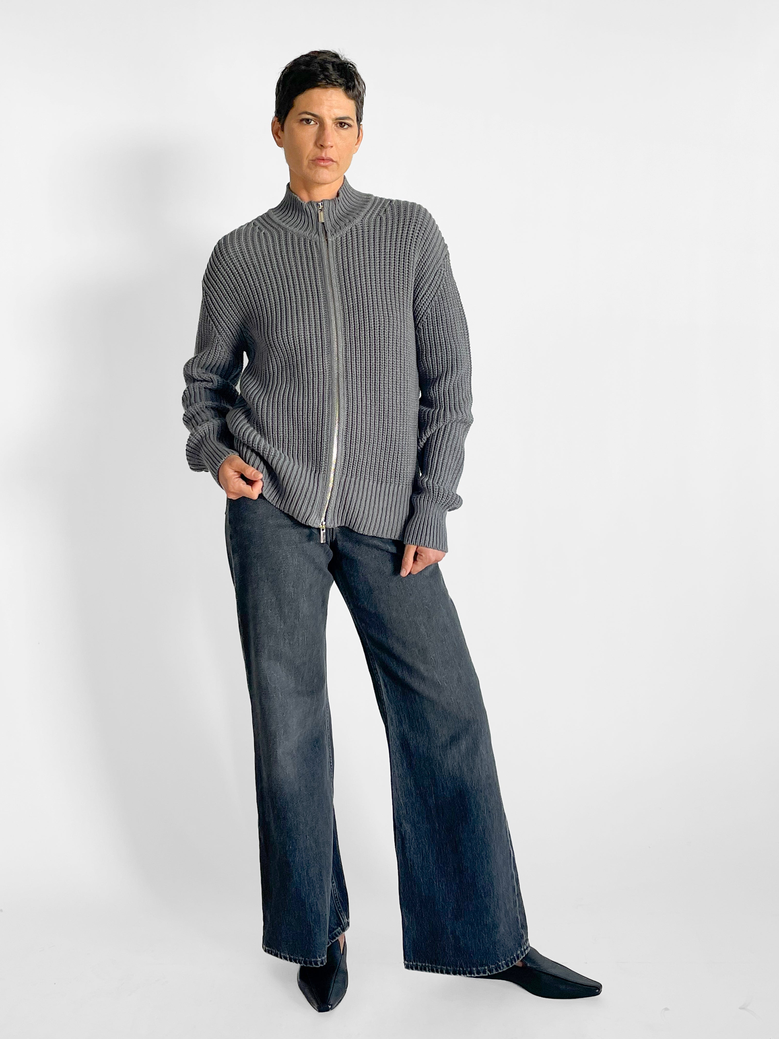 St. Agni Zip Detail Cardigan — image 1 of 5