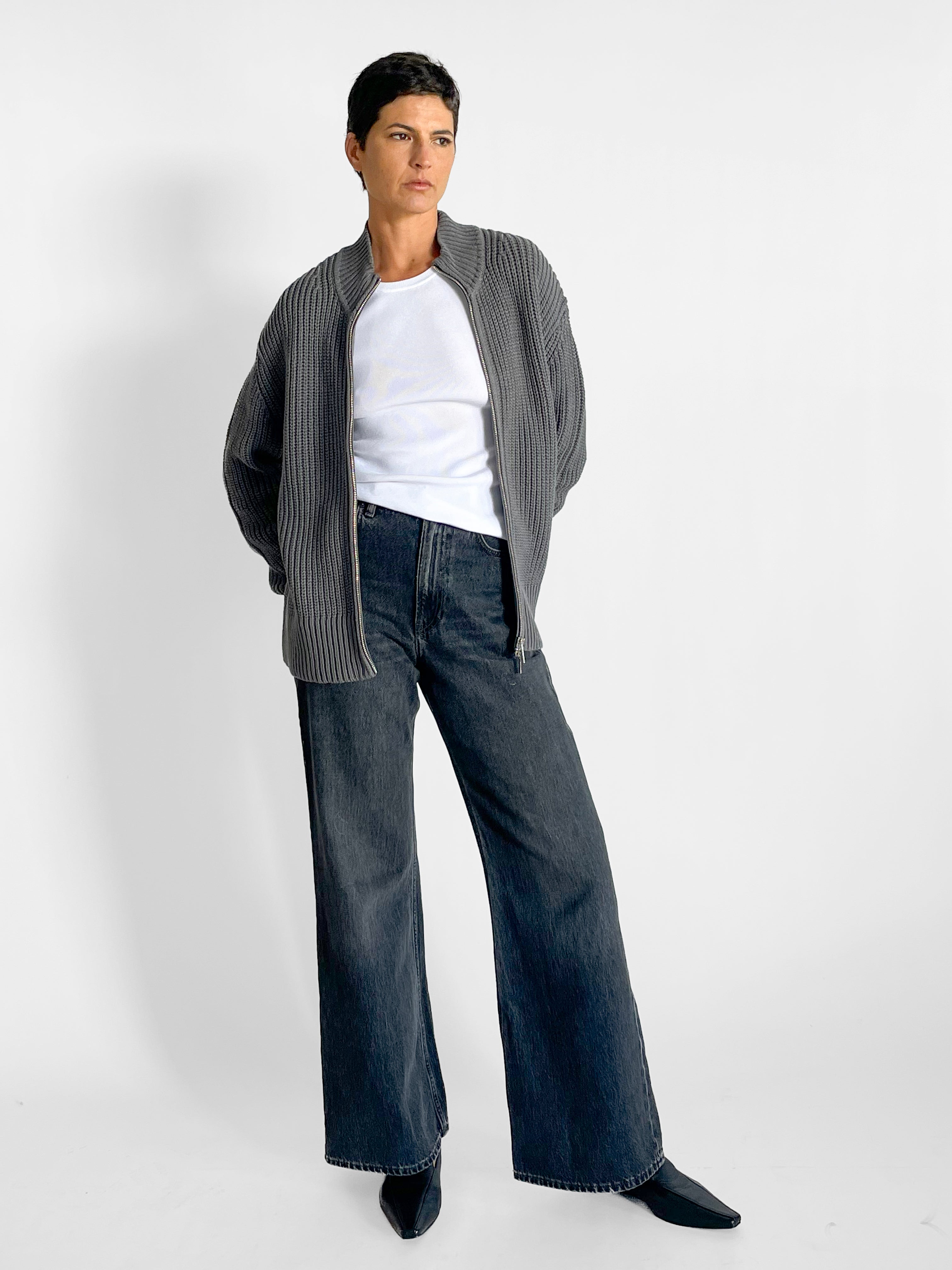 St. Agni Zip Detail Cardigan — image 2 of 5