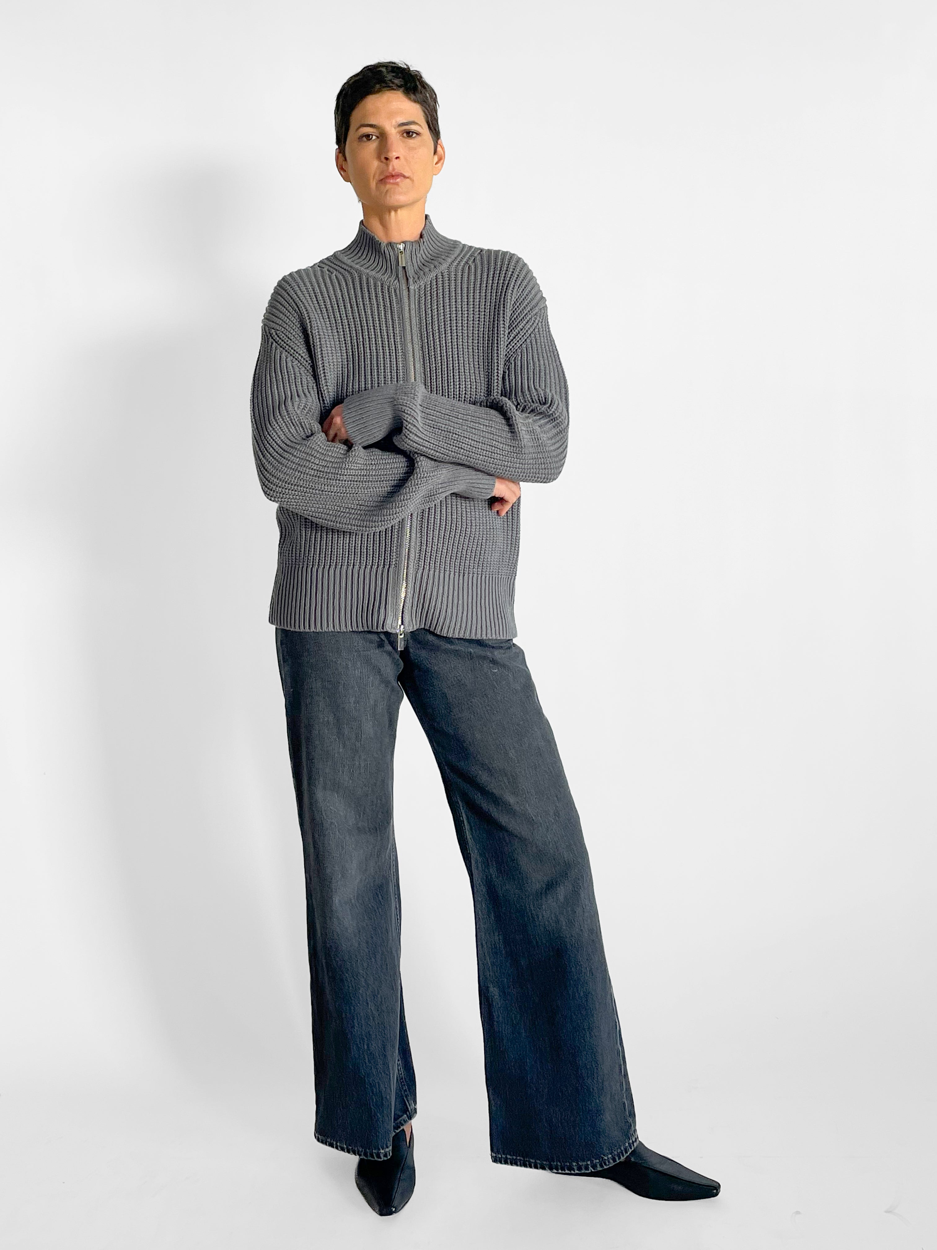 St. Agni Zip Detail Cardigan — image 3 of 5
