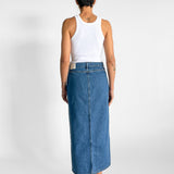 St. Agni Denim Maxi Skirt — image 2 of 6