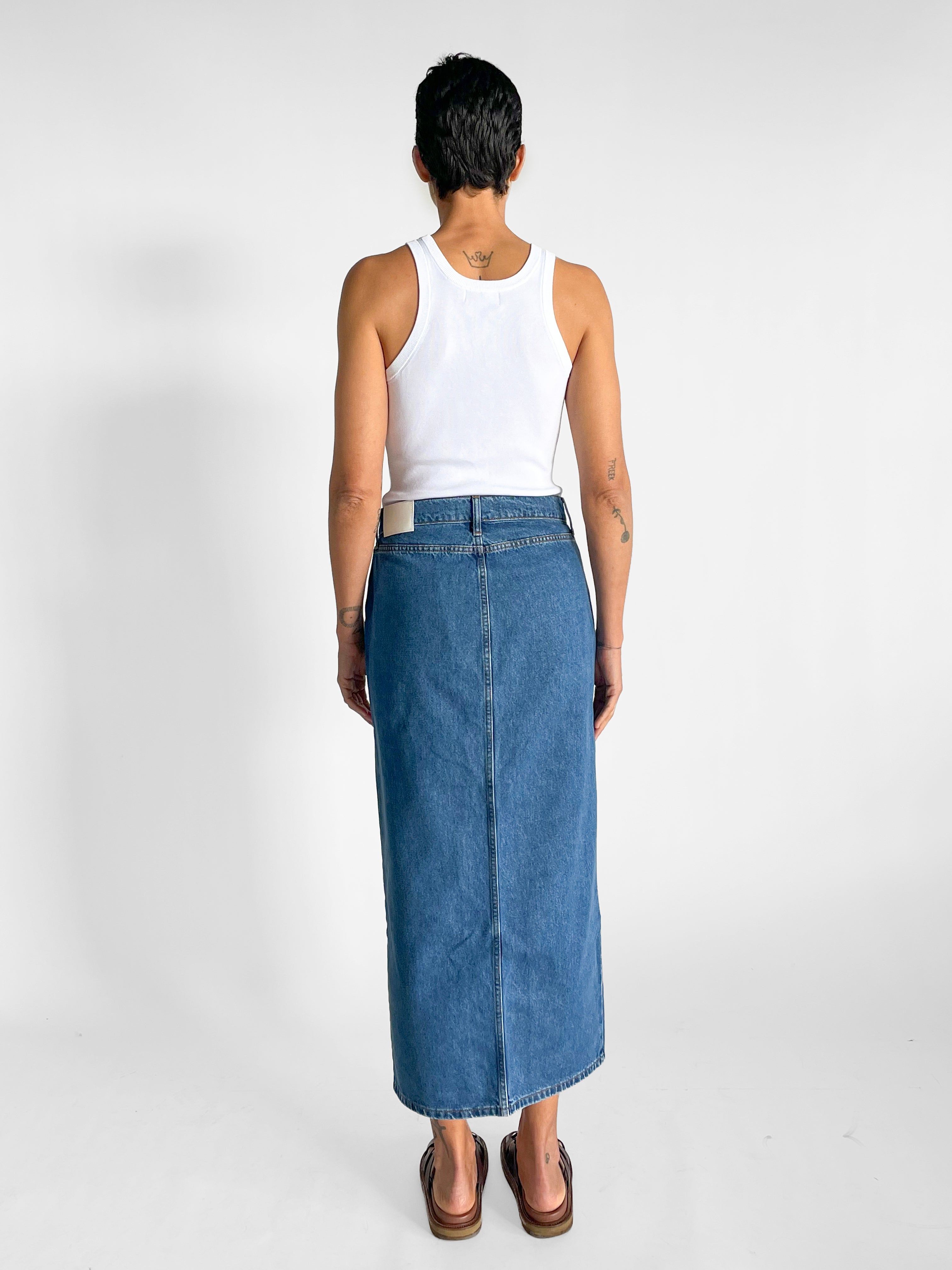 St. Agni Denim Maxi Skirt — image 2 of 6