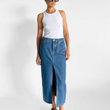 St. Agni Denim Maxi Skirt — image 3 of 6