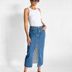 St. Agni Denim Maxi Skirt — image 4 of 6