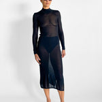 St. Agni Sheer Ruched Dress — image 1 of 5