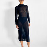 St. Agni Sheer Ruched Dress — image 1 of 5