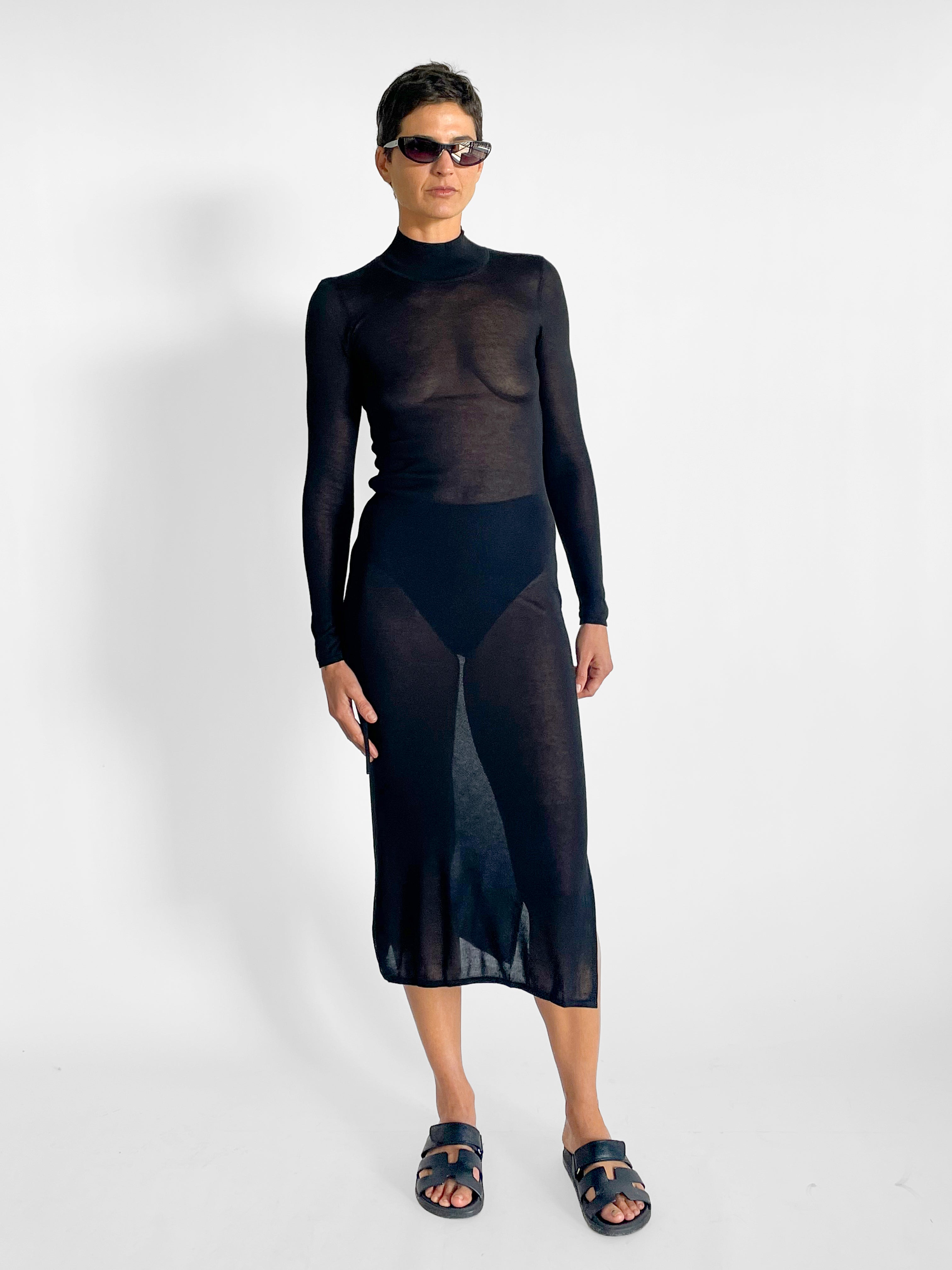 St. Agni Sheer Ruched Dress — image 1 of 5