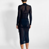 St. Agni Sheer Ruched Dress — image 2 of 5