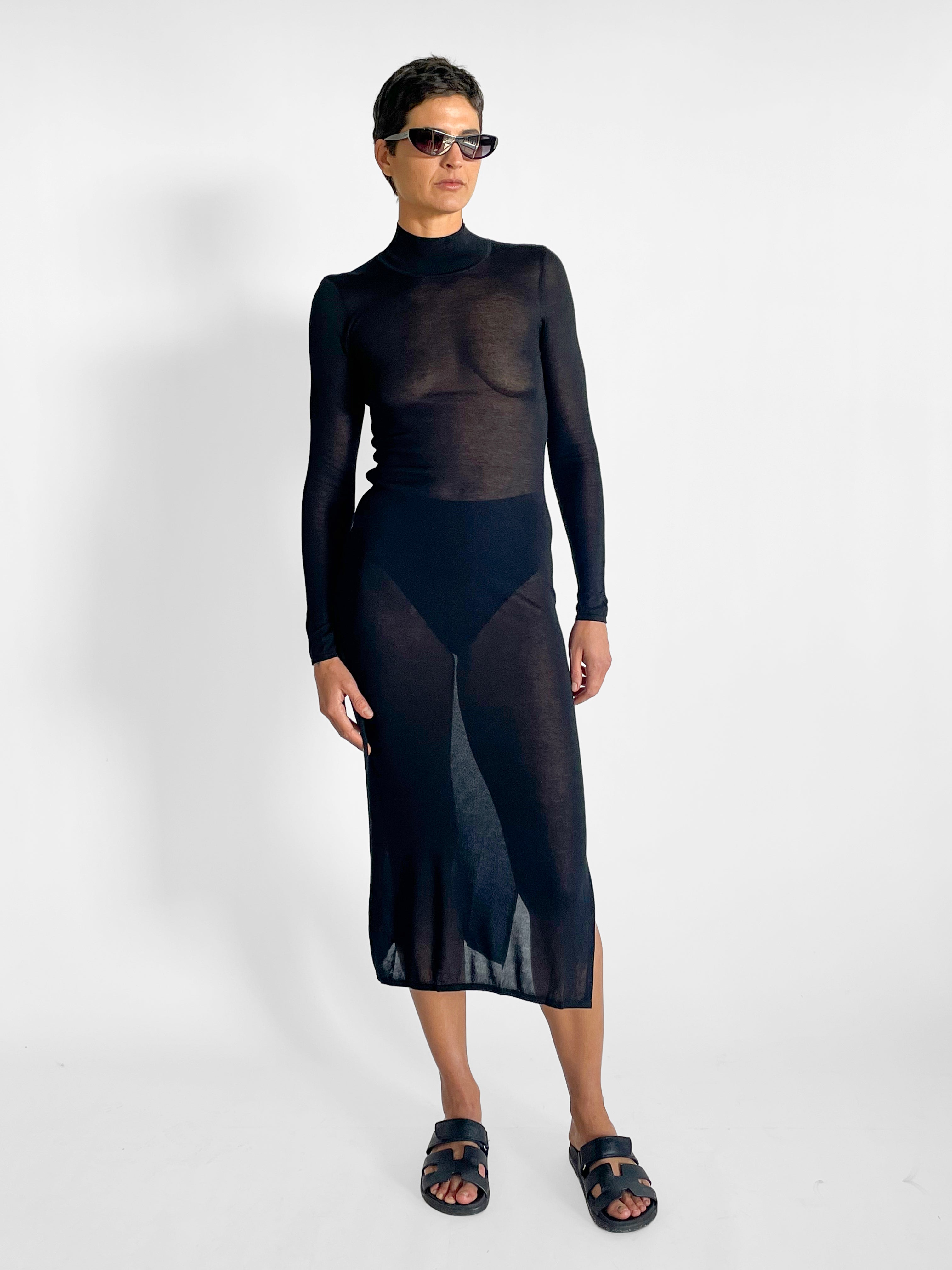 St. Agni Sheer Ruched Dress — image 3 of 5