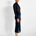 St. Agni Sheer Ruched Dress — image 5 of 5