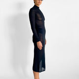 St. Agni Sheer Ruched Dress — image 5 of 5