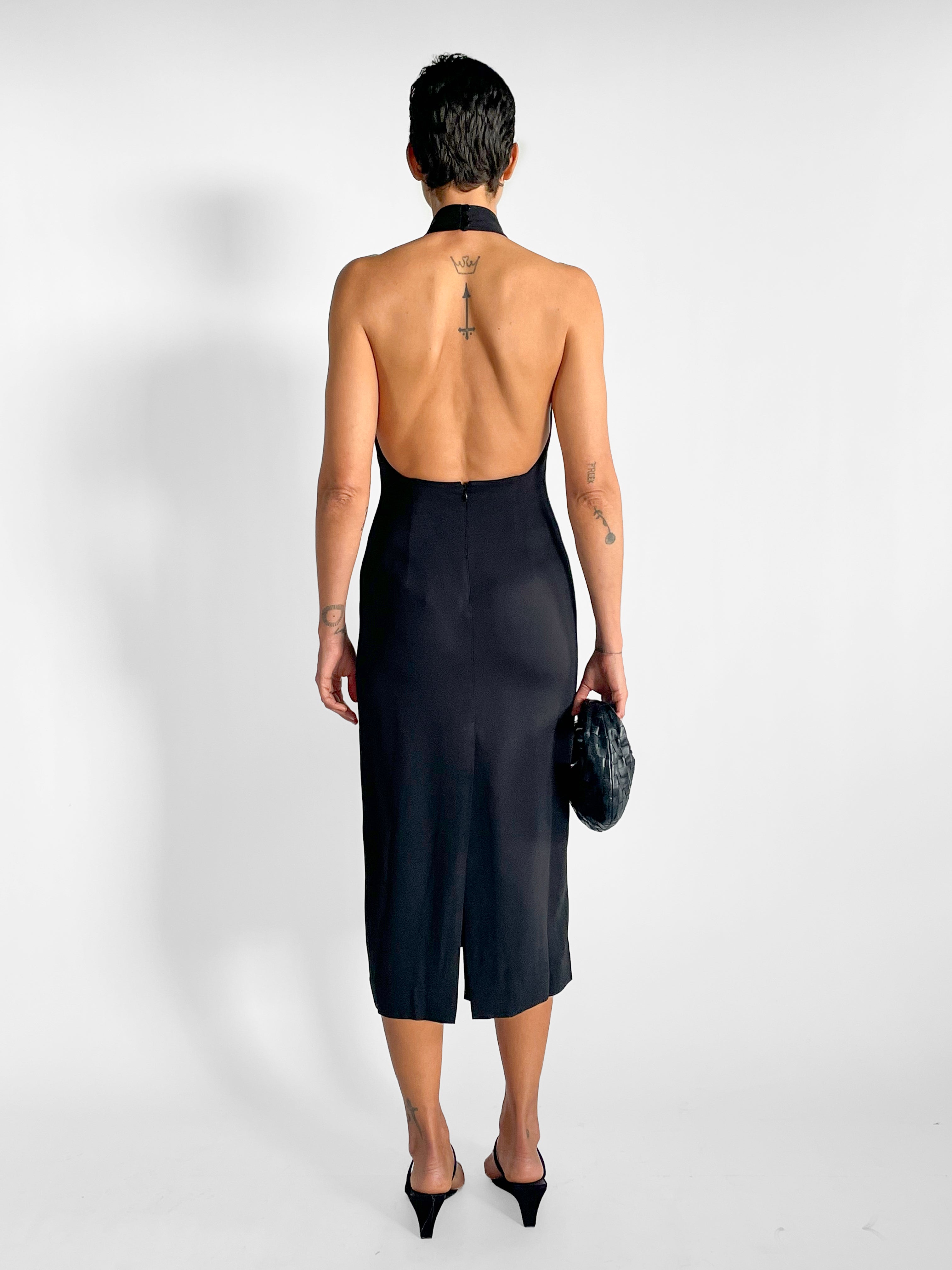 St. Agni Raw Edge Halter Dress — image 2 of 5