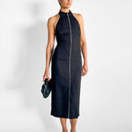 St. Agni Raw Edge Halter Dress — image 3 of 5
