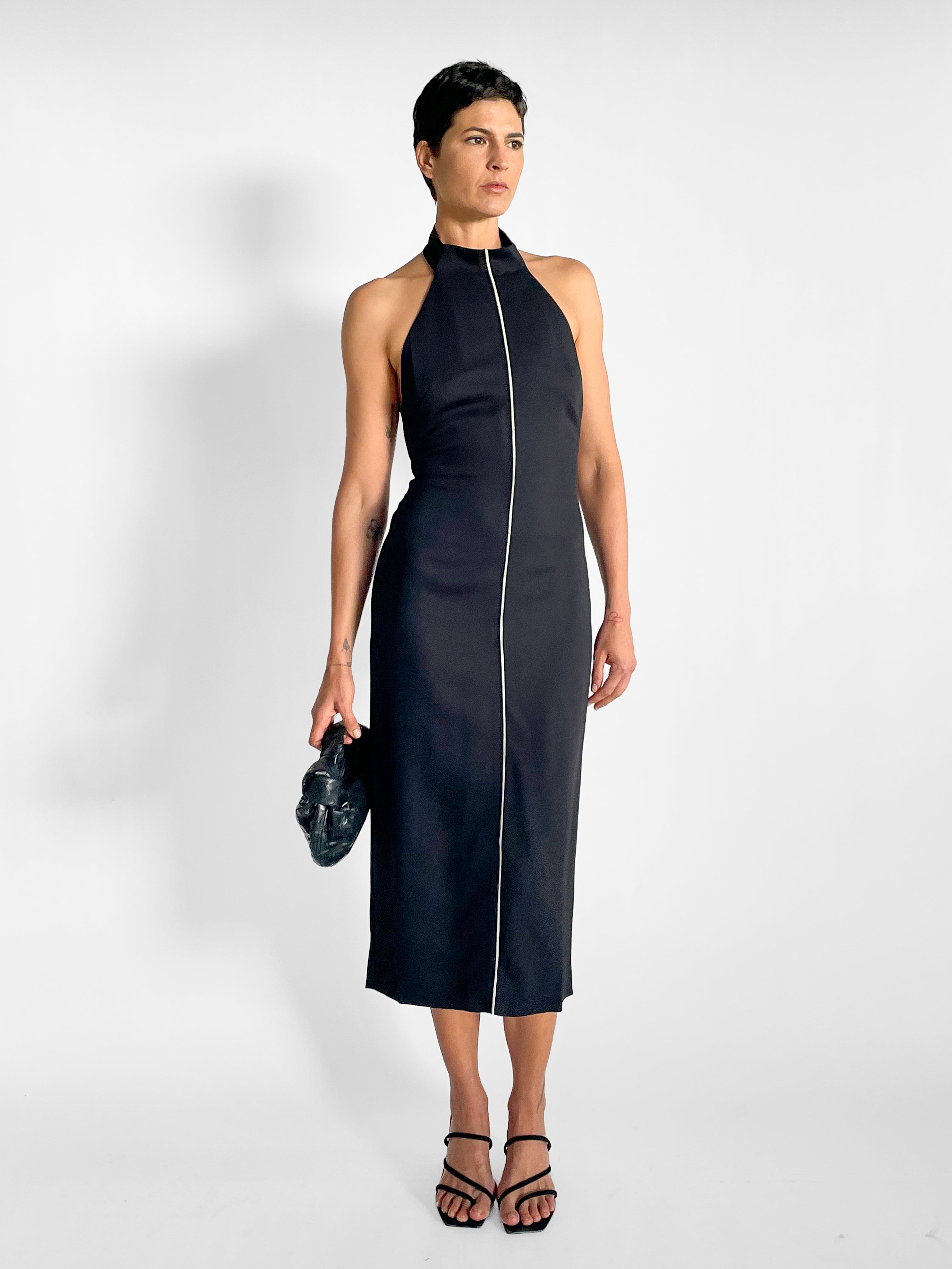 St. Agni Raw Edge Halter Dress — image 3 of 5