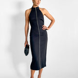St. Agni Raw Edge Halter Dress — image 4 of 5