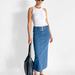 Paloma Wool Denim Midi Skirt — image 1 of 6