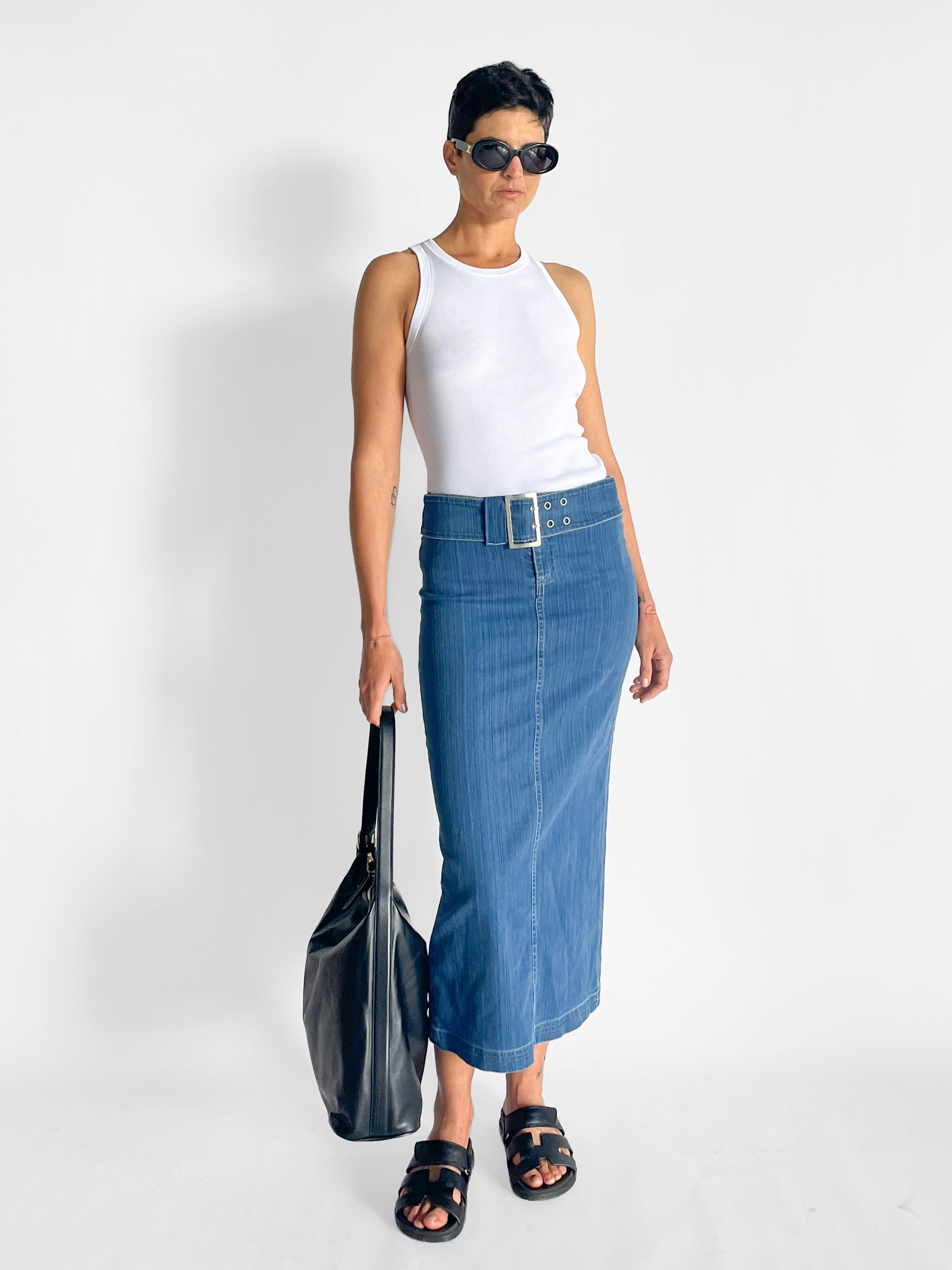 Paloma Wool Denim Midi Skirt — image 1 of 6
