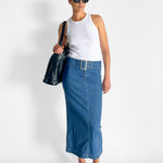 Paloma Wool Denim Midi Skirt — image 2 of 6