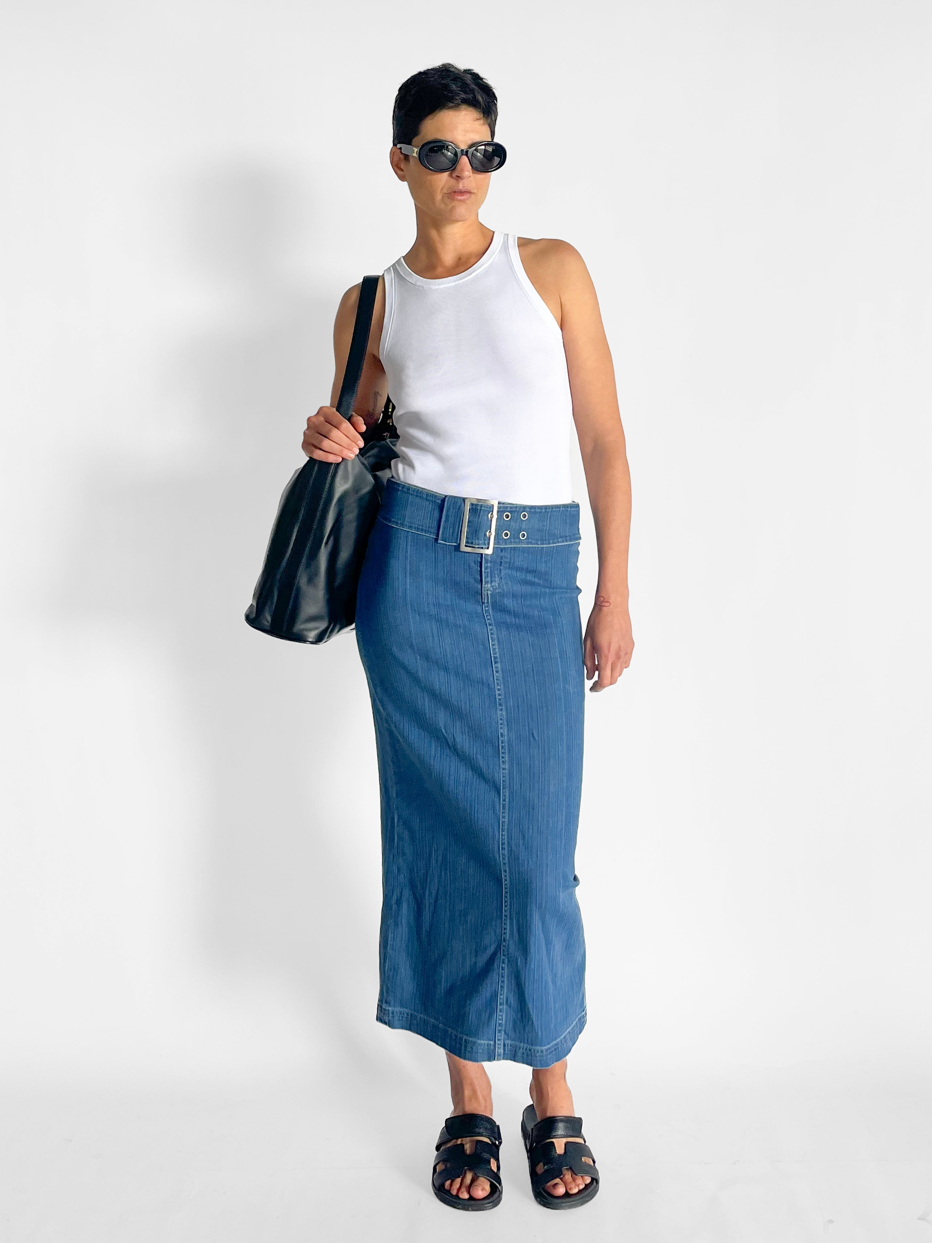 Paloma Wool Denim Midi Skirt — image 2 of 6