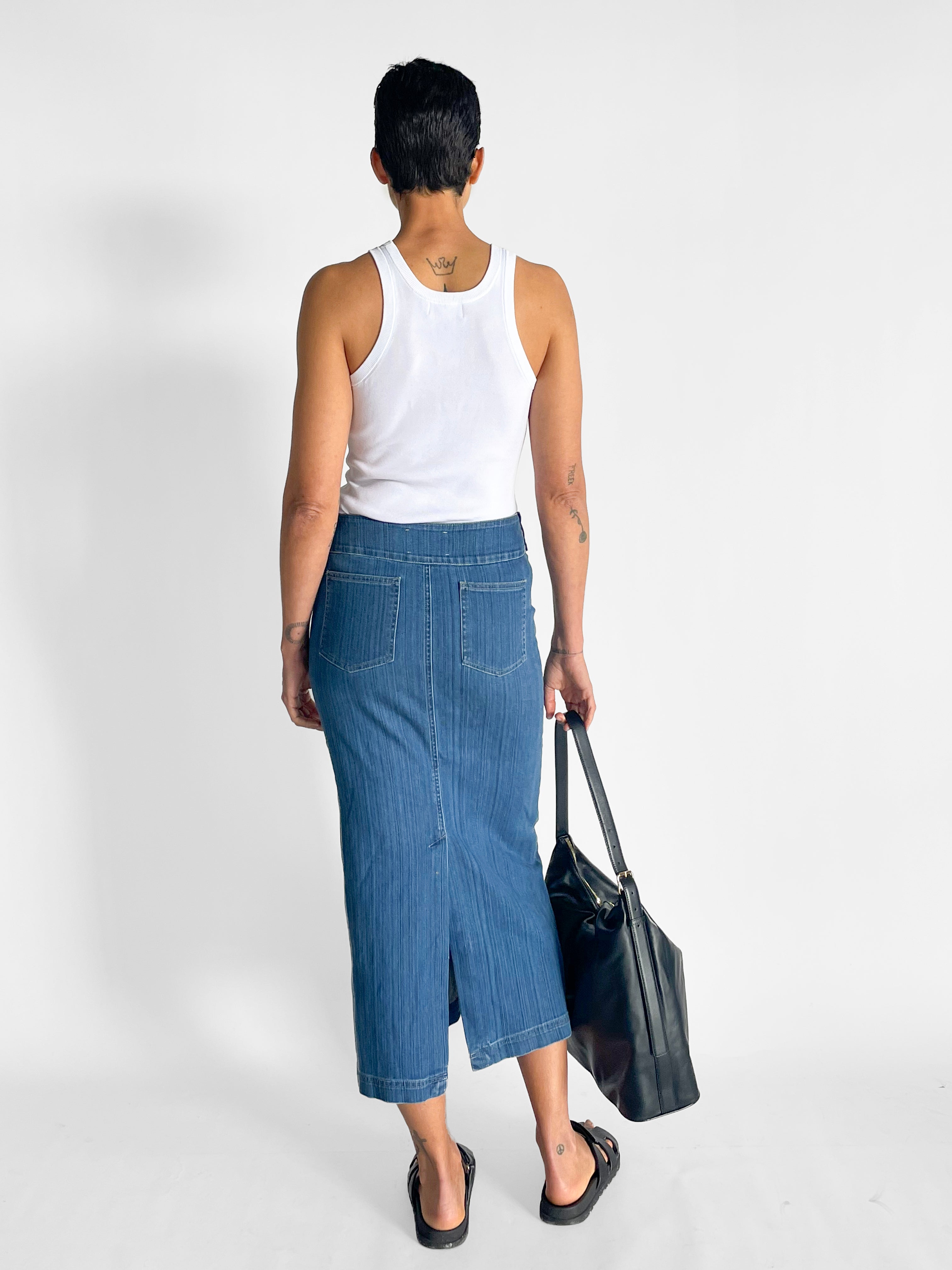 Paloma Wool Denim Midi Skirt — image 4 of 6