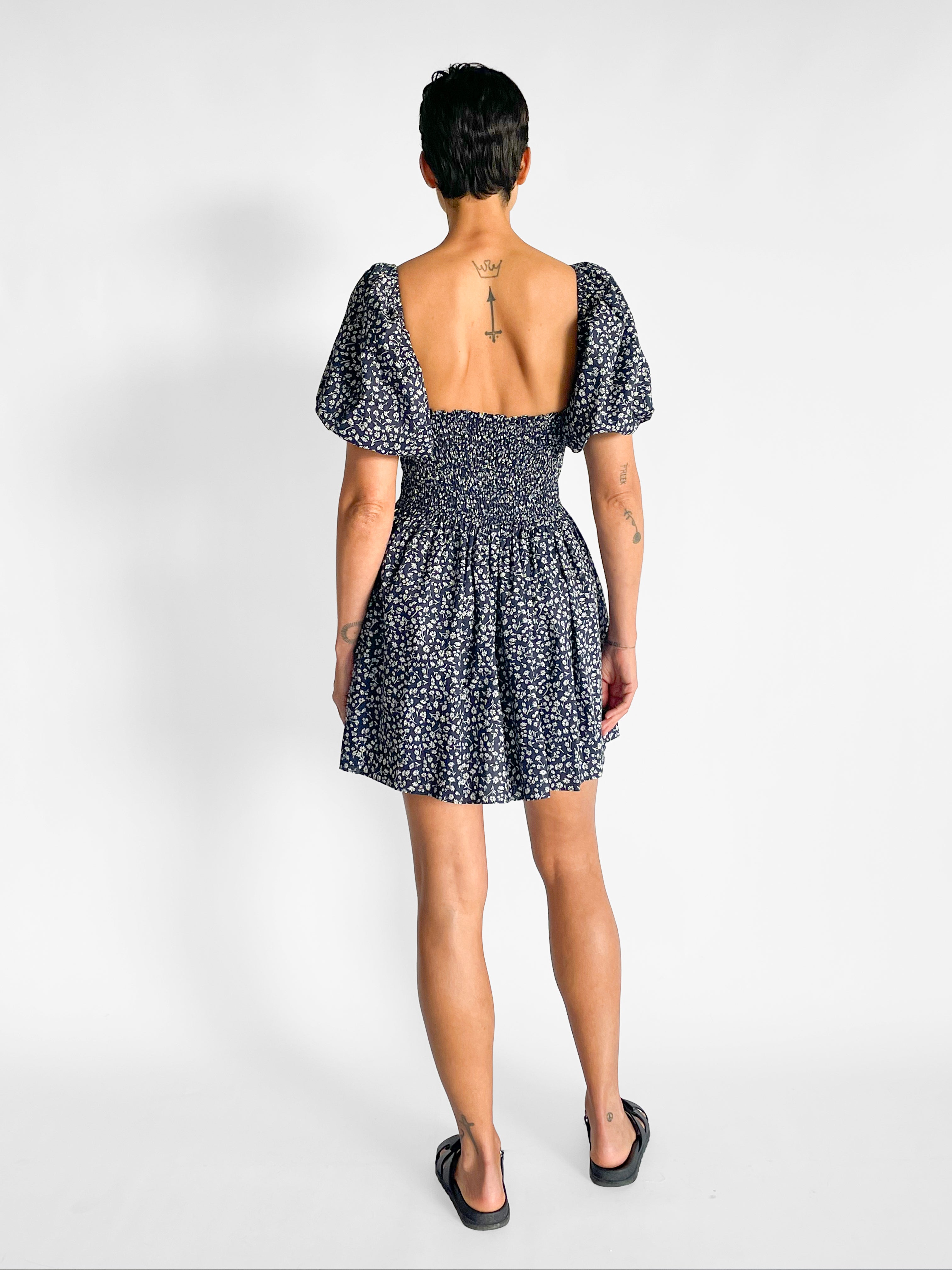 Matteau Shirred Peasant Mini Dress — image 3 of 5