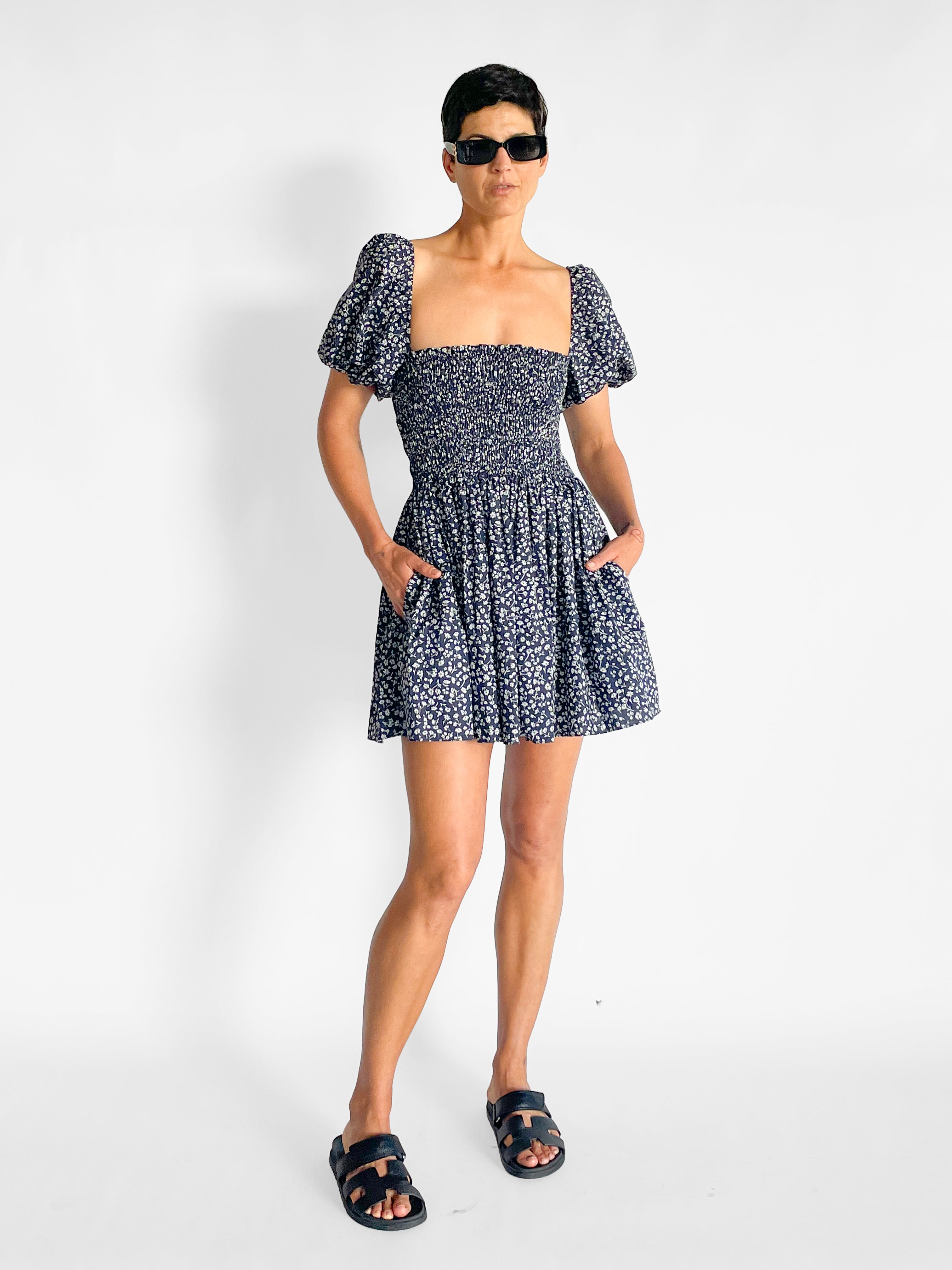 Matteau Shirred Peasant Mini Dress — image 4 of 5