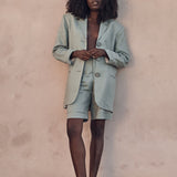 Frayed Linen Shorts