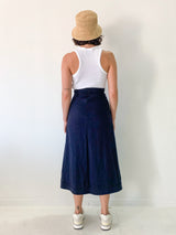Linen Split Skirt