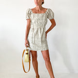 Puff Sleeve Mini Dress