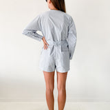 Belted Cotton-Blend Poplin Playsuit
