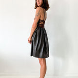 Tropic Cocoon Crochet Leather Dress