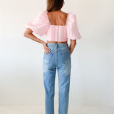Myriad Puff Sleeve Cropped Top