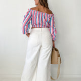 Striped Off The Shoulder Top