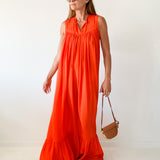 Sleeveless Silk Maxi