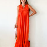 Sleeveless Silk Maxi