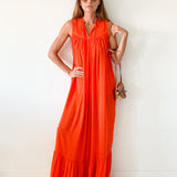 Sleeveless Silk Maxi