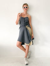 Merino Wool Button-Front Skirt