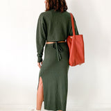 Cashmere Tie Sweater Dress