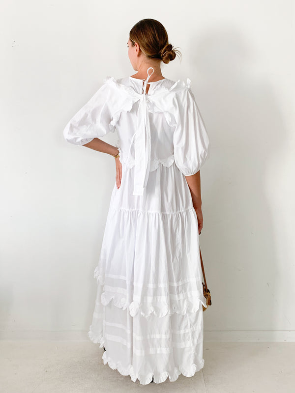 Marina Ruffled Cotton Dress