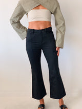 Cotton Twill Cropped Pants