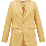 Azores Single-Breasted Linen Blazer